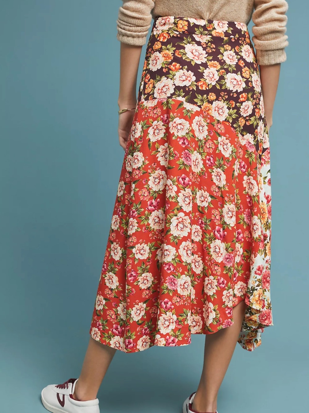 FARM RIO x ANTHROPOLOGIE Patchwork Floral Skirt - Picture 2 of 12